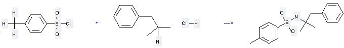 Phentermine hydrochloride can be used to produce N-(1,1-dimethyl-2-phenethyl)-4-toluenesulfonamide at the ambient temperature